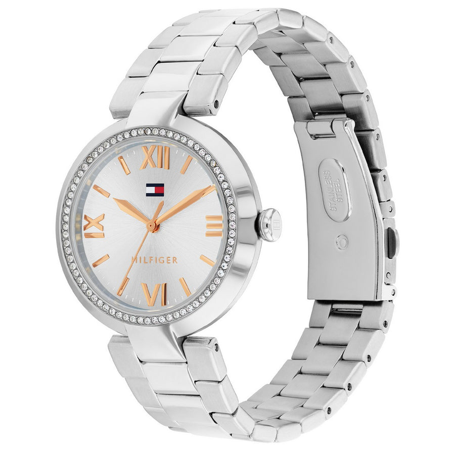 Tommy Hilfiger TH1782681 Horloge Dames Zilverkleurig 34mm, exclusief en kwalitatief hoogwaardig. Ontdek nu!