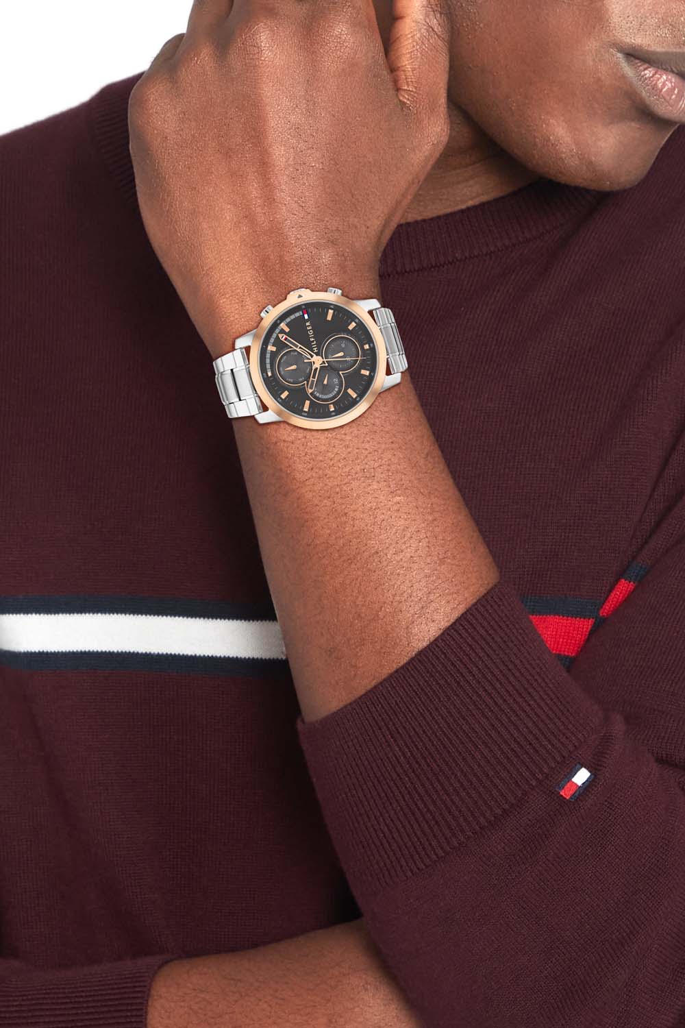 Tommy Hilfiger Heren Horloge TH1792050 46 mm Rosékleurig