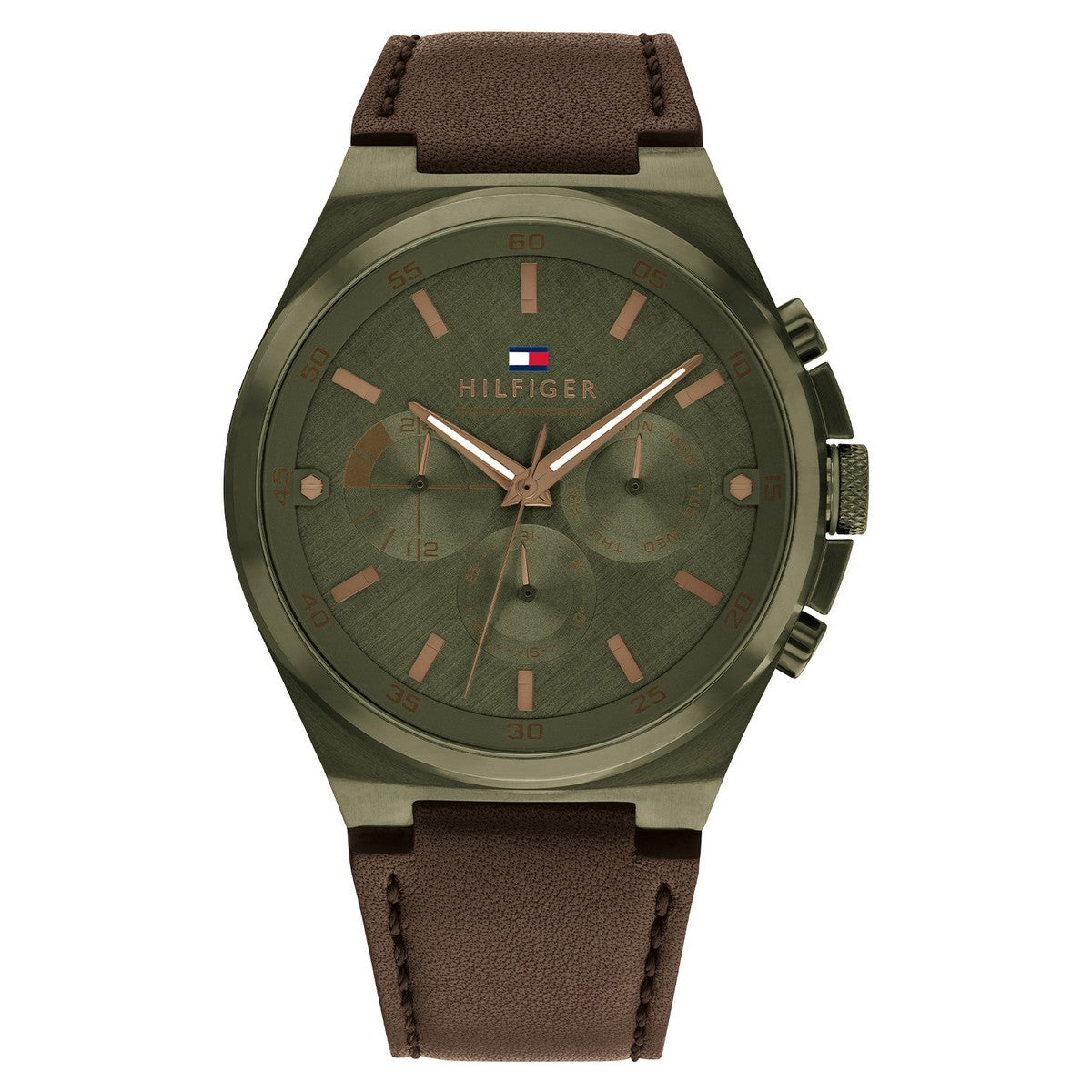 Tommy Hilfiger TH1792085 Horloge Heren Olijfkleurig 46mm, exclusief en kwalitatief hoogwaardig. Ontdek nu!