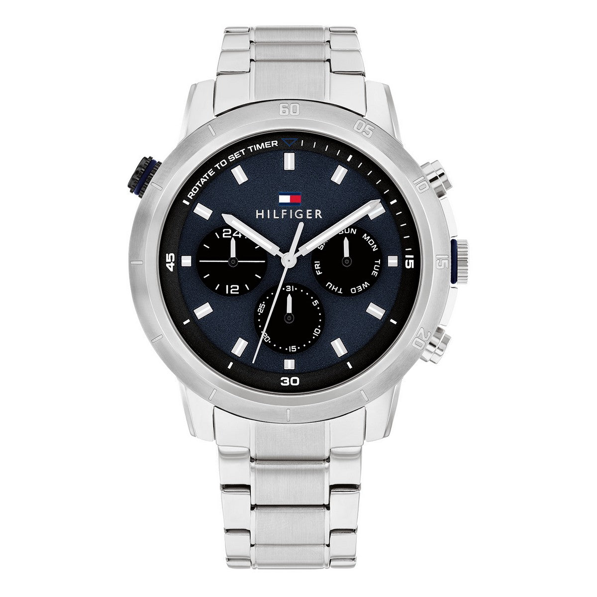 Tommy Hilfiger TH1792104 Horloge Heren Zilverkleurig 46mm, exclusief en kwalitatief hoogwaardig. Ontdek nu!