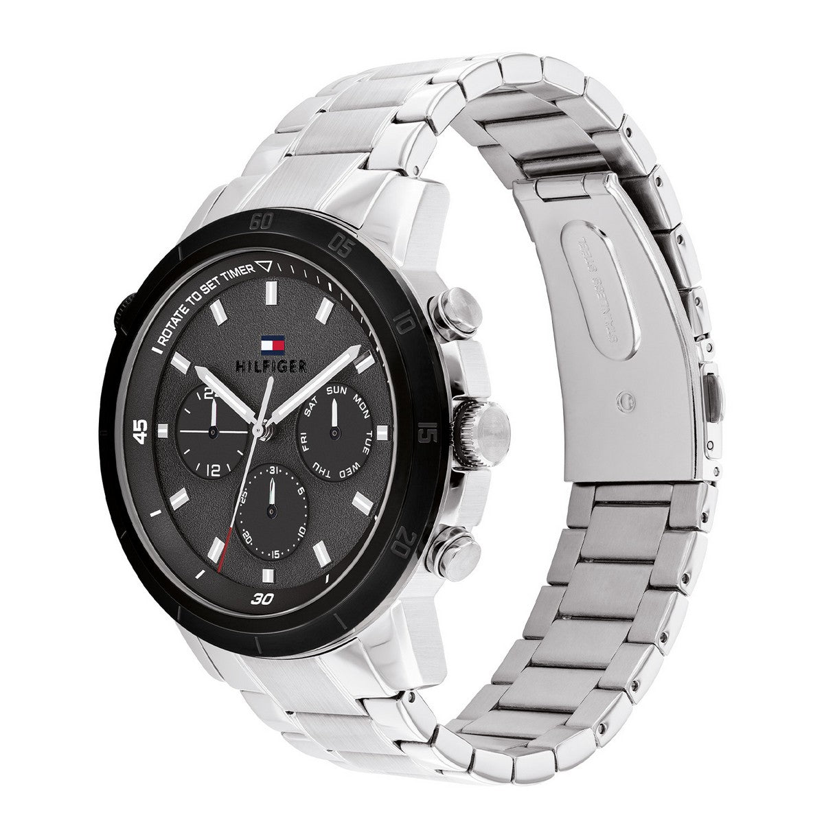 Tommy Hilfiger TH1792106 Horloge Heren Zilverkleurig 46mm, exclusief en kwalitatief hoogwaardig. Ontdek nu!