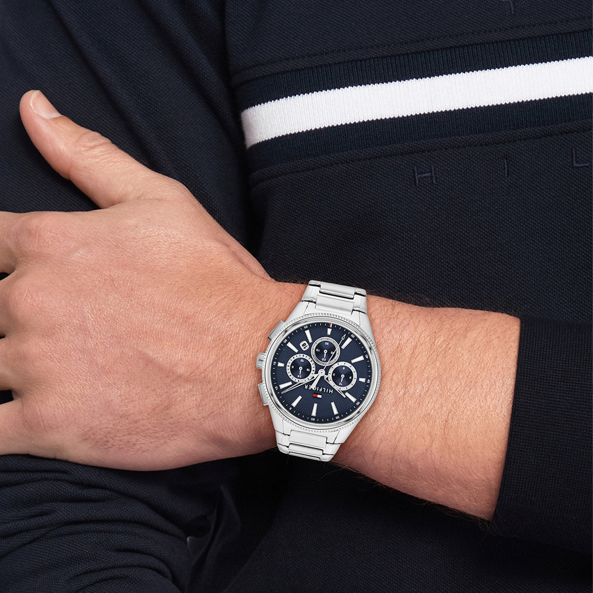 Tommy Hilfiger Horloge TH1792253 Heren Zilverkleurig 43 mm