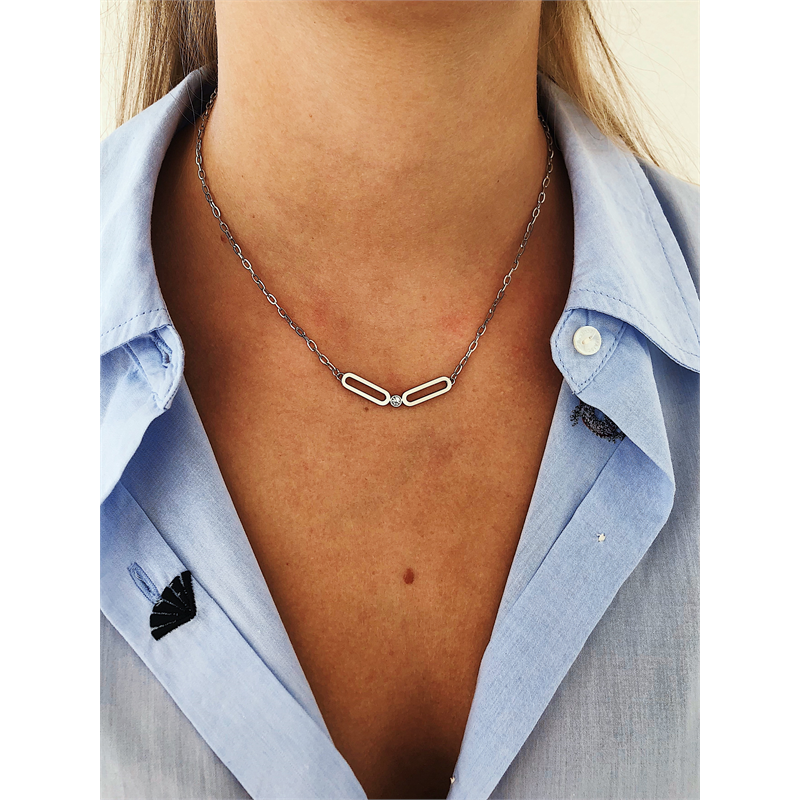 Tommy Hilfiger Collier TJ2780055 Dames Zilverkleurig 43 cm