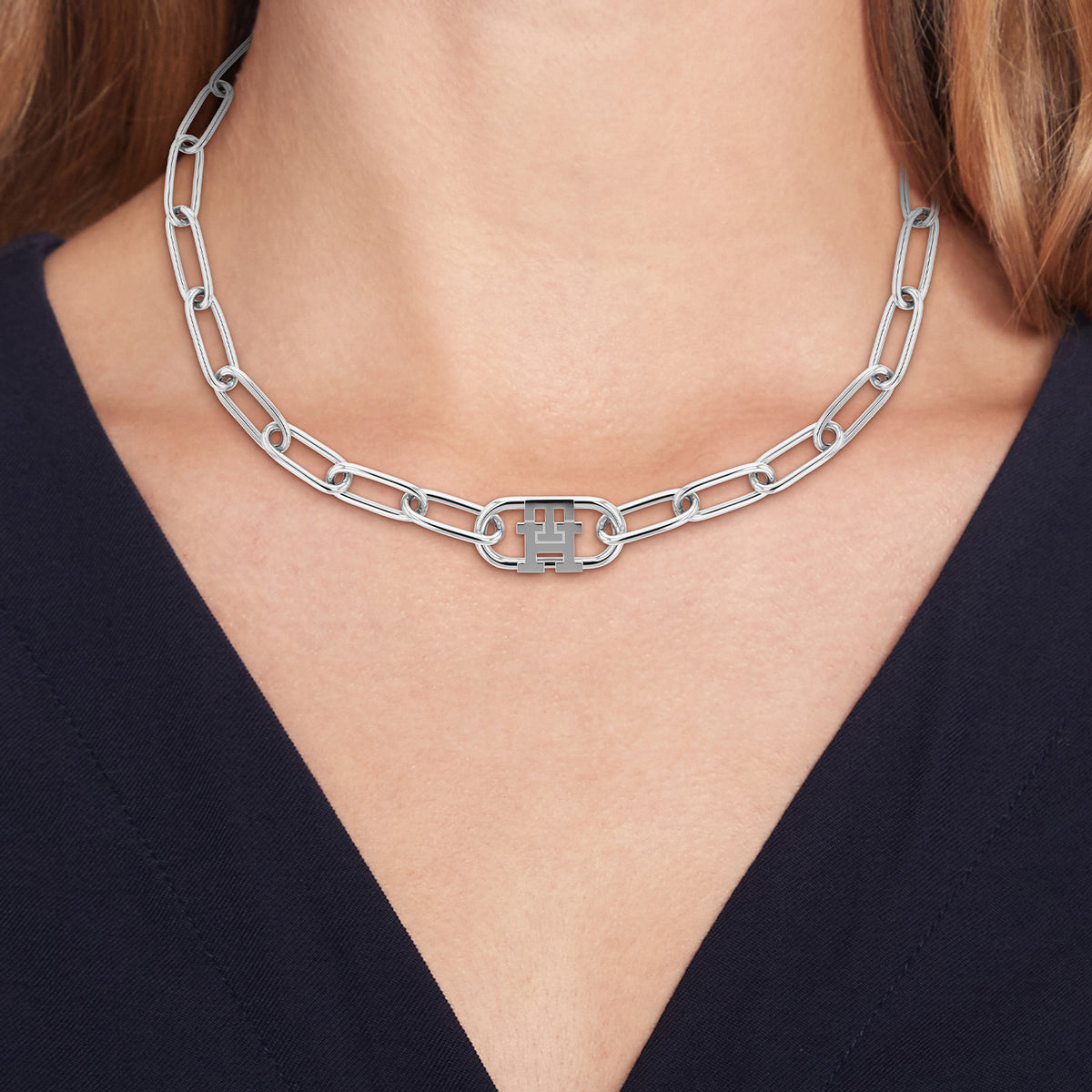 Tommy Hilfiger Collier TJ2780726 Dames Zilverkleurig 40 cm