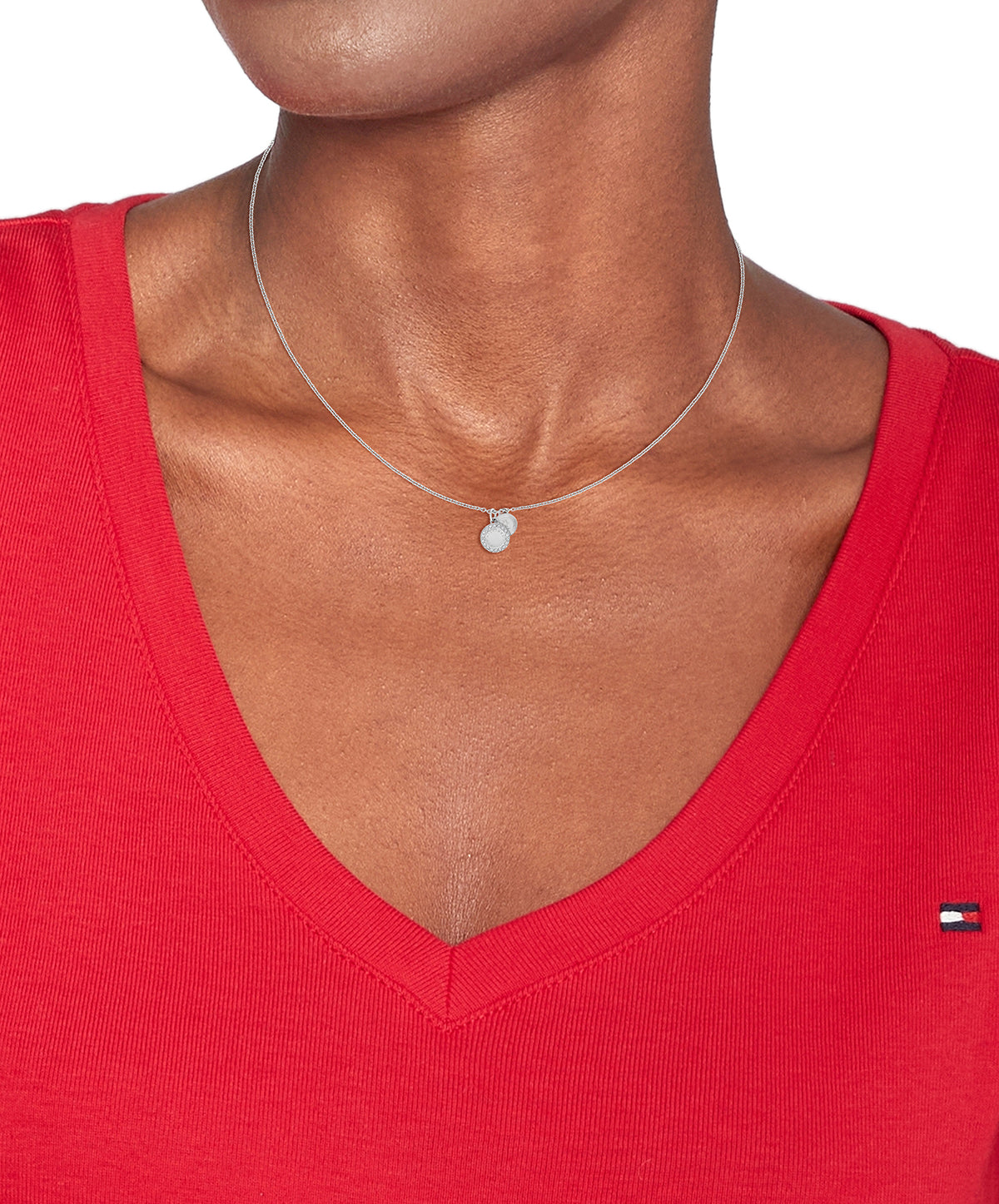 Tommy Hilfiger Collier TJ2780901 Dames Zilverkleurig 45 cm