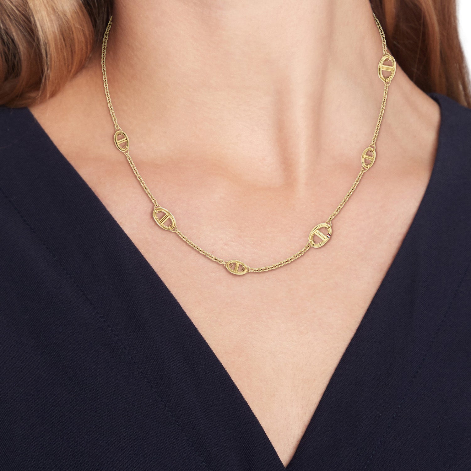 Tommy Hilfiger Collier TJ2781022 Dames Goudkleurig 51 cm