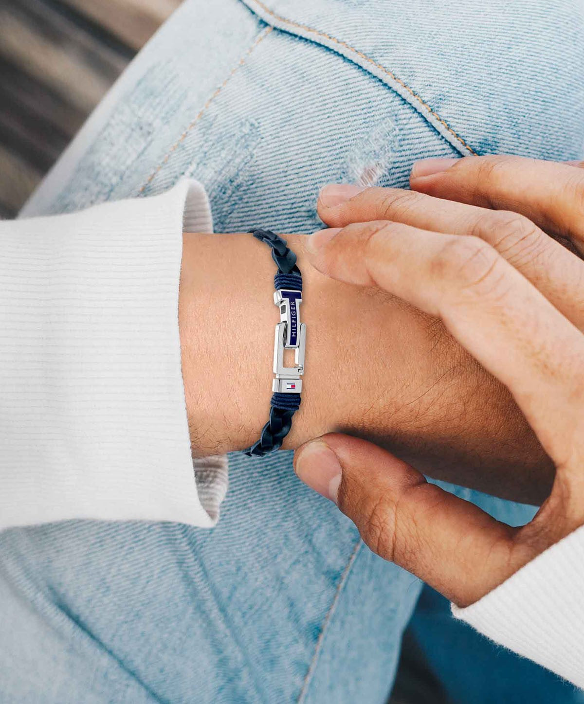 Tommy Hilfiger Jewels TJ2790308 Armband Leer Blauw Heren 19-20,5cm