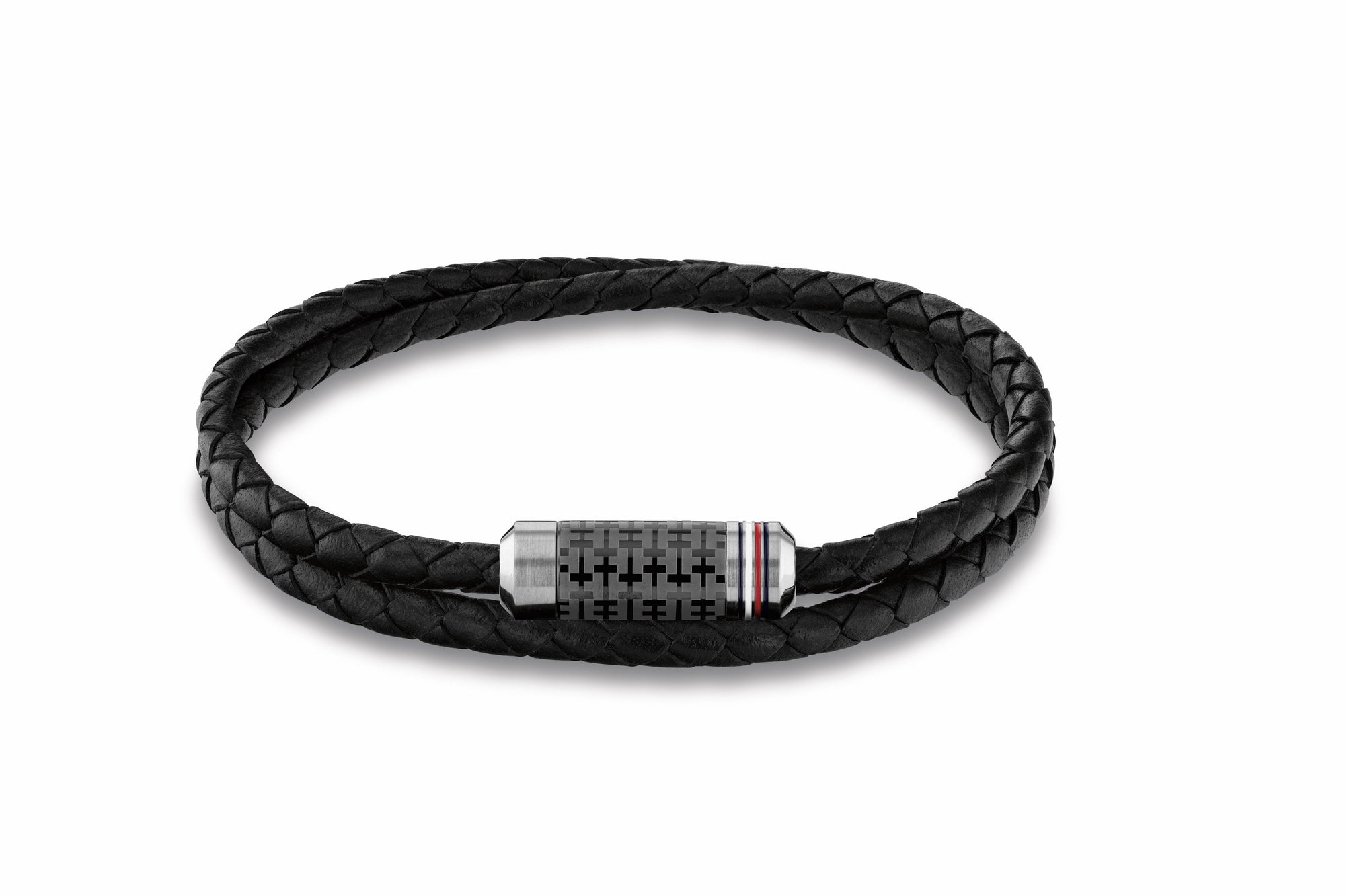 Tommy Hilfiger Jewels TJ2790327 Armband Leer Zwart Heren 19cm