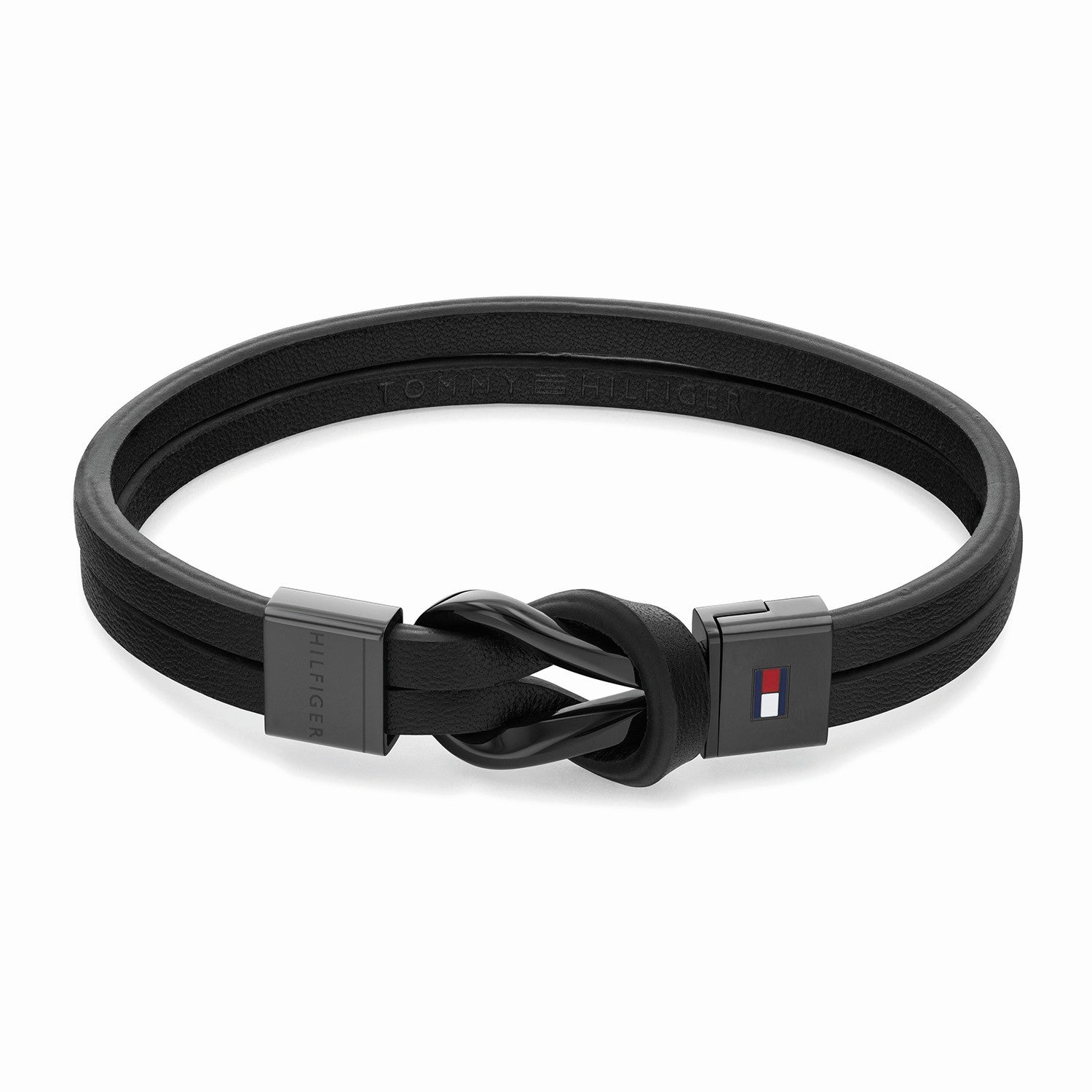 Tommy Hilfiger Jewels TJ2790442 Armband Leer Zwart Heren 20cm