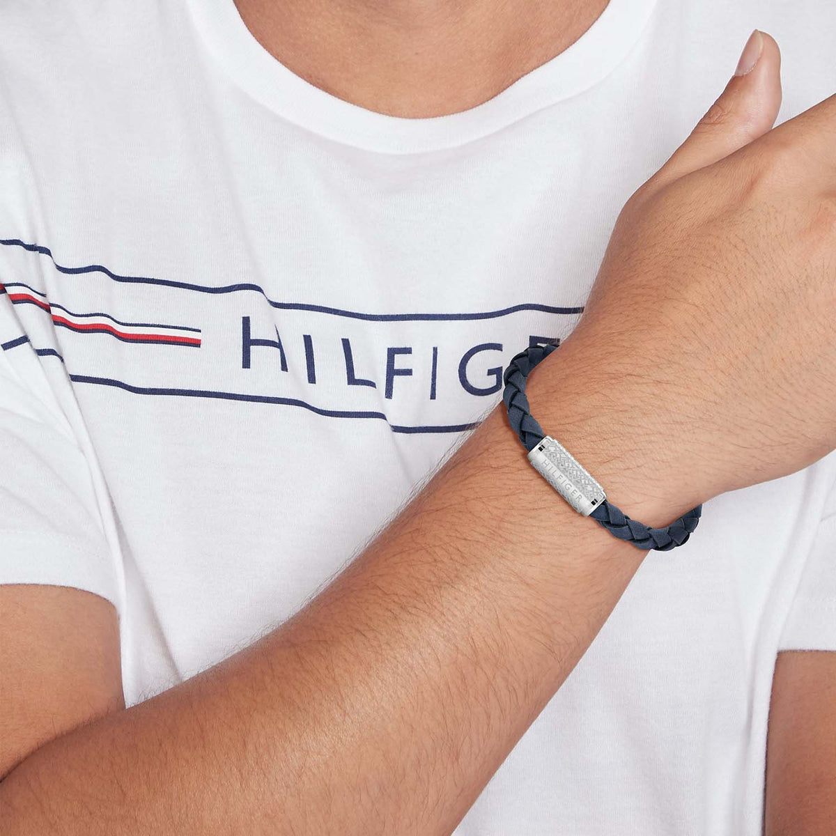 Tommy Hilfiger Armband TJ2790480 Heren Blauw 19 cm