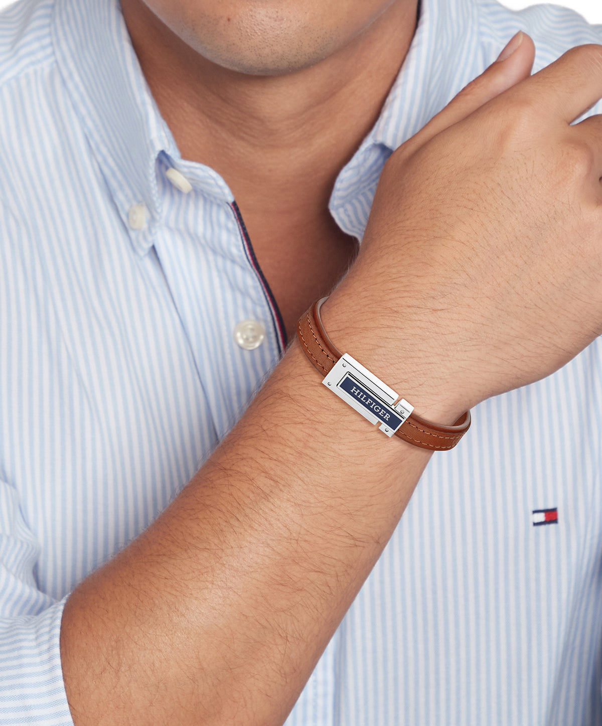 Tommy Hilfiger Armband TJ2790560 Heren Bruin 19 cm
