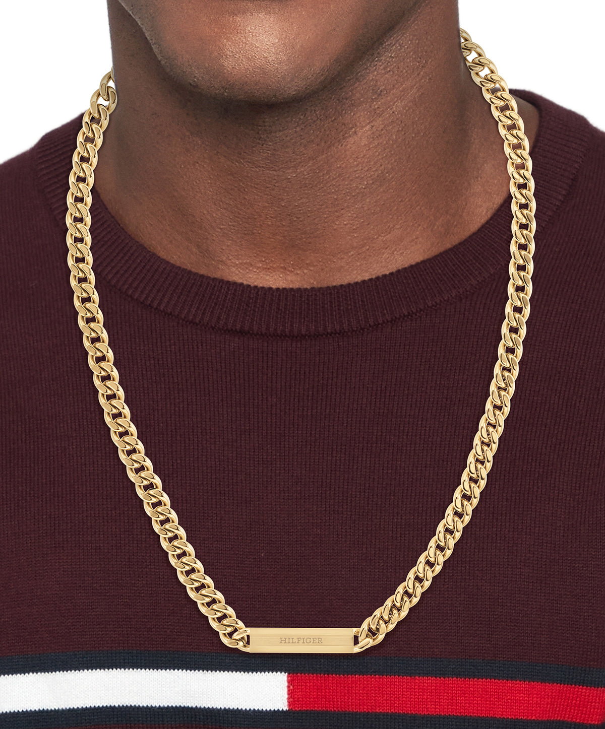 Tommy Hilfiger Collier TJ2790578 Heren Goudkleurig 60 cm