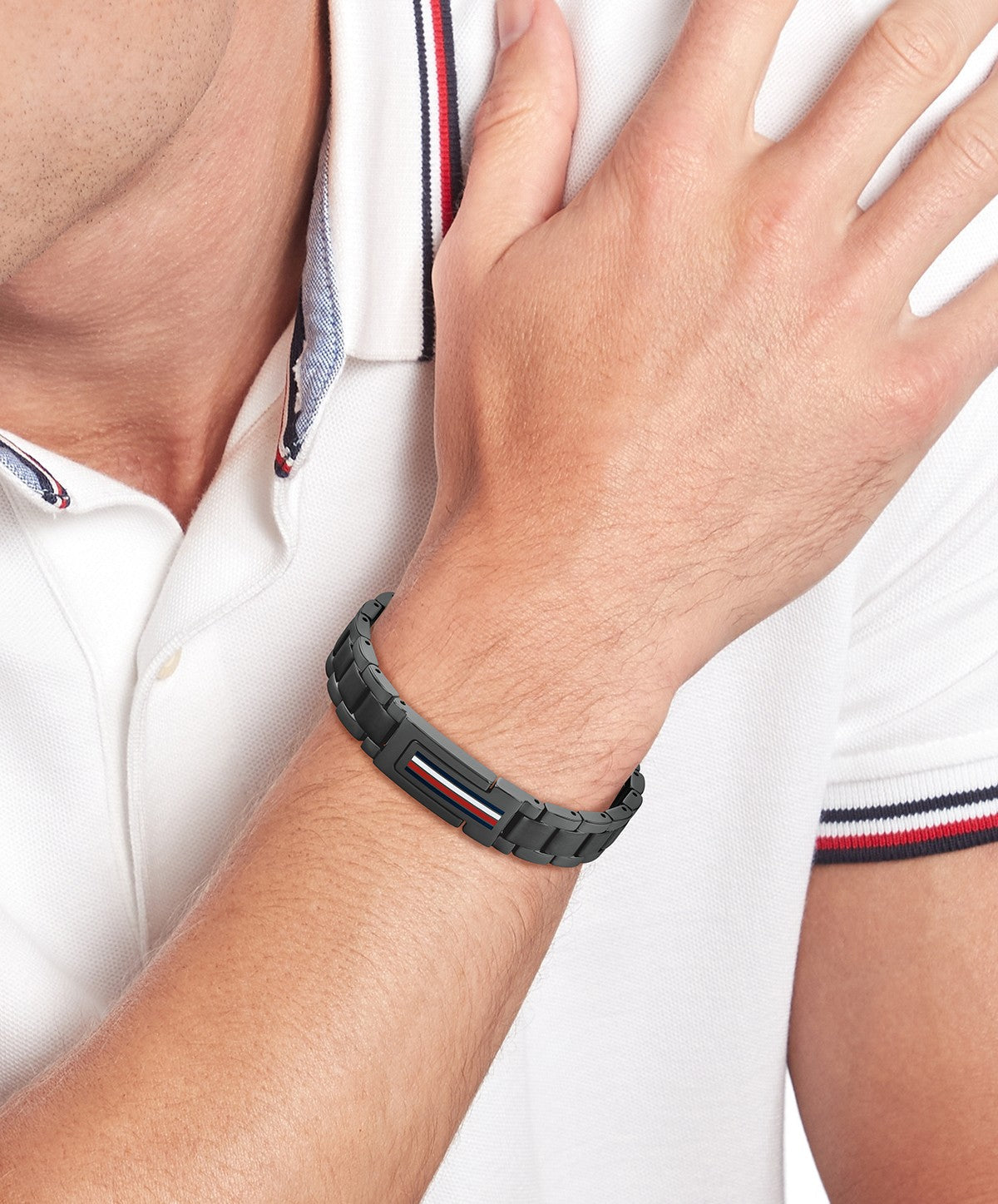 Tommy Hilfiger Jewels TJ2790597 Schakelarmband - Staal - 19cm Zwart