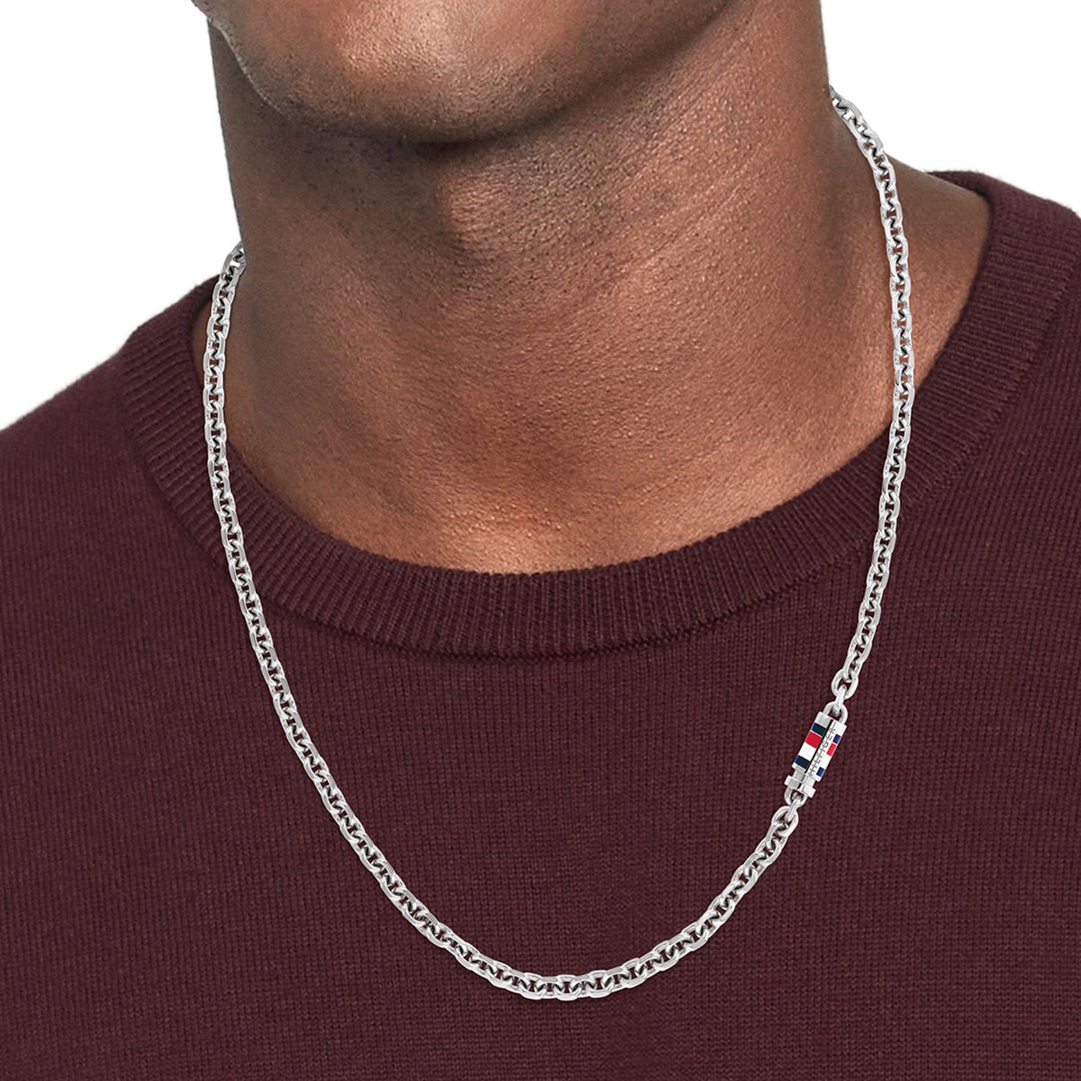 Tommy Hilfiger Collier TJ2790650 Heren Zilverkleurig 56 cm