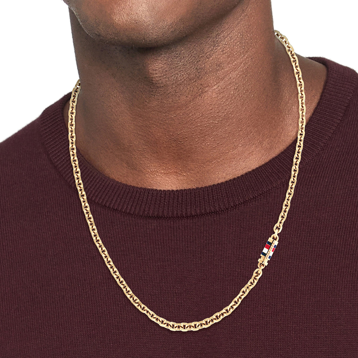 Tommy Hilfiger Collier TJ2790651 Heren Goudkleurig 56 cm