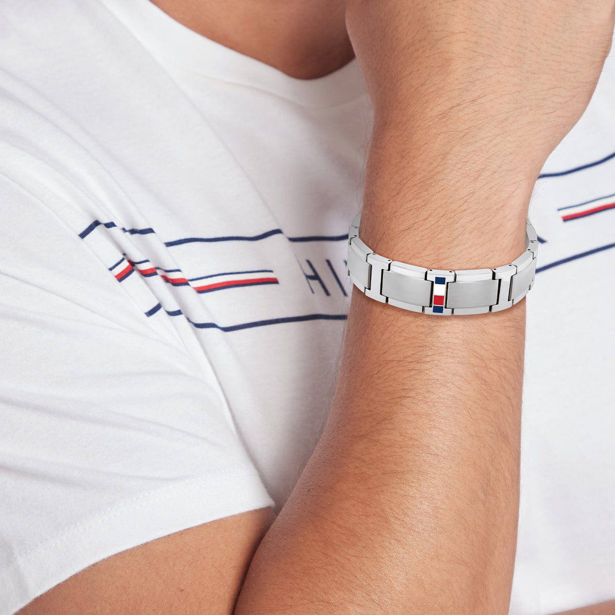 Tommy Hilfiger Armband TJ2790657 Heren Zilverkleurig 19 cm