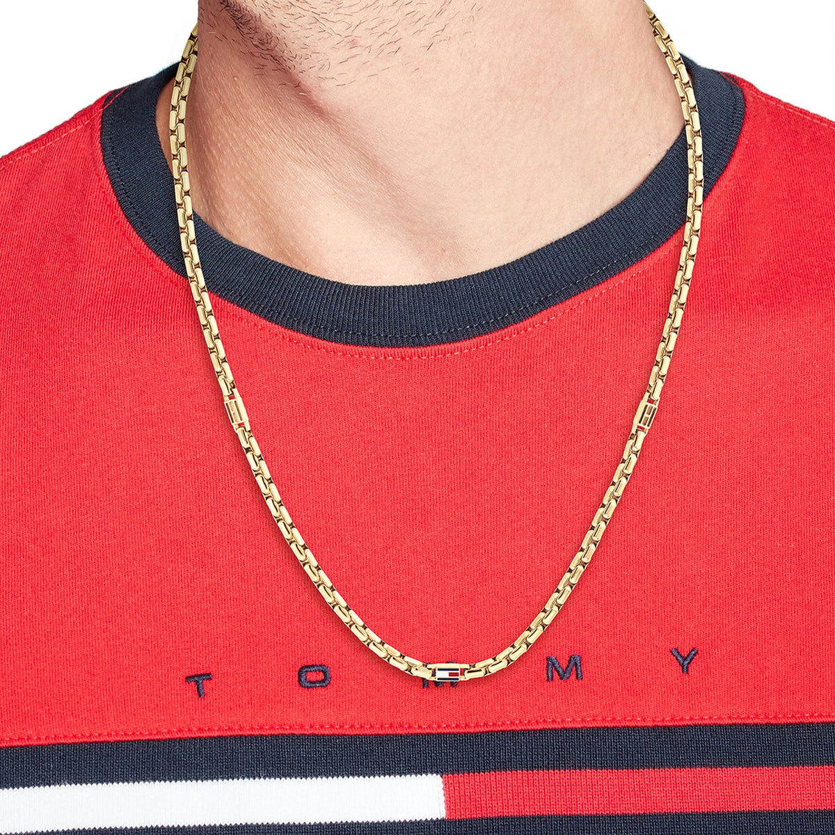 Tommy Hilfiger Collier TJ2790673 Heren Goudkleurig 56 cm