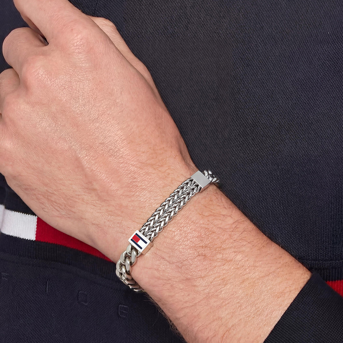 Tommy Hilfiger TJ2790729 Heren Armband Zilverkleurig