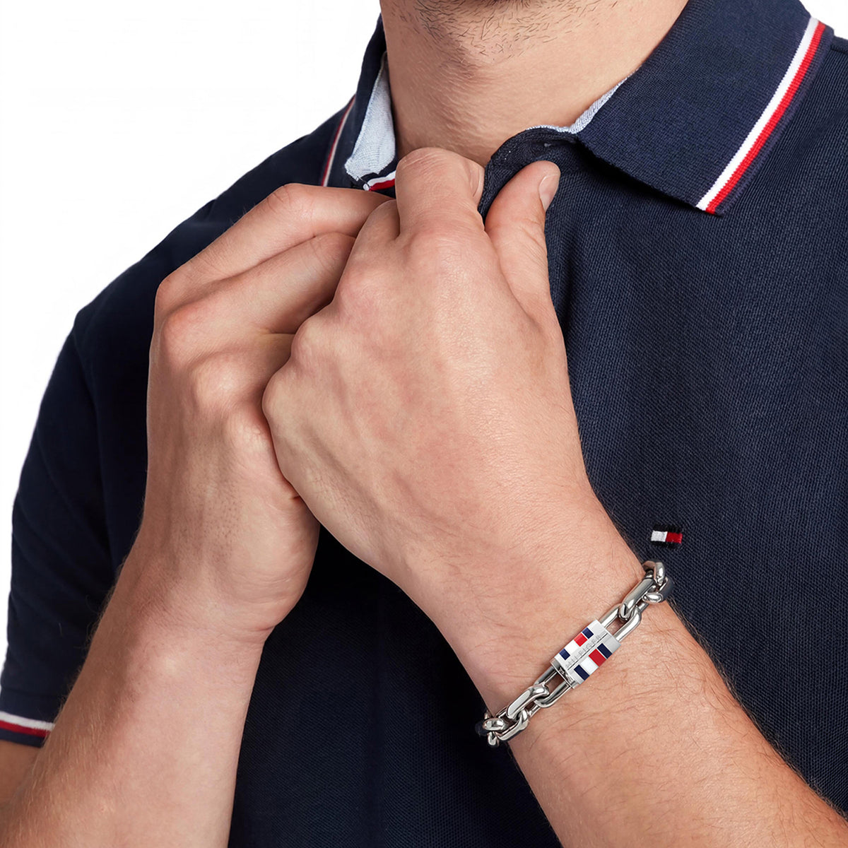 Tommy Hilfiger TJ2790751 Heren Armband Zilverkleurig