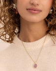 Sparkling Jewels Hanger | Gold - Amethyst Twist SPG21-G05 - PansiteNederland.nl