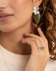 Sparkling Jewels Oorbellen | Flora Push Back Sparkling Jewels Oorbellen Silver EAS37 - PansiteNederland.nl