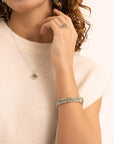 Sparkling Jewels Armband Labradorite Interstellar - Silver 3mm SB-GEM18-3MM-MIX