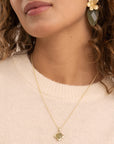 Sparkling Jewels Hanger | Lime Jade Cushion Cut Amulet - Gold SPG32-G64