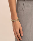 Sparkling Jewels armband Lime Jade Interstellar - Gold - 3mm SBG-GEM64-3MM-MIX - PansiteNederland.nl