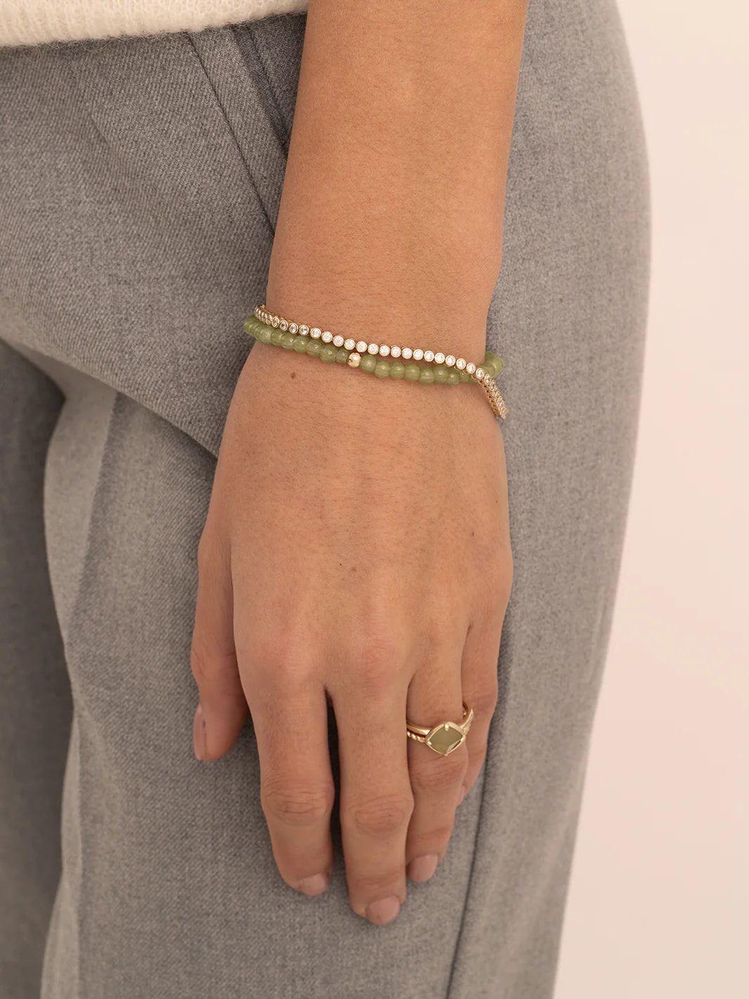 Sparkling Jewels armband Tennis Round CZ gold plated - Silver - LK-TBG-02 - PansiteNederland.nl