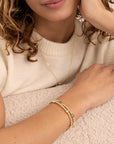 Sparkling Jewels armband Lime Jade Cushion Cut Beads - Gold SB-G-3MM-CC-G64 - PansiteNederland.nl