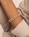 Sparkling Jewels armband Rose Quartz Roundel Interstellar - Gold SBG-GEM13-MIX-RDL - PansiteNederland.nl