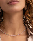 Sparkling Jewels ketting | 2mm Multi Gem Gold - 42cm +2cm NLK04G-MULTI01 - PansiteNederland.nl