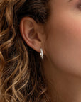 Sparkling Jewels Oorbellen | Tube Huggies Silver - CZ EAS35 - PansiteNederland.nl