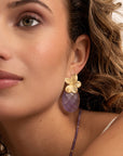 Sparkling Jewels - Oorstenen: Round Oval - Amethyst EAGEM05-RO - PansiteNederland.nl