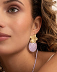 Sparkling Jewels - Oorstenen: Round Oval - Rose Quartz EAGEM13-RO - PansiteNederland.nl