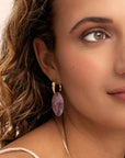 Sparkling Jewels - Oorstenen: Leaf - Amethyst EAGEM05-FCLF-S - PansiteNederland.nl