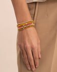 Sparkling Jewels armband Light Gold Citrine Quartz Saturn small - Gold - 4mm SBG-GEM65-ADD-4MM - PansiteNederland.nl