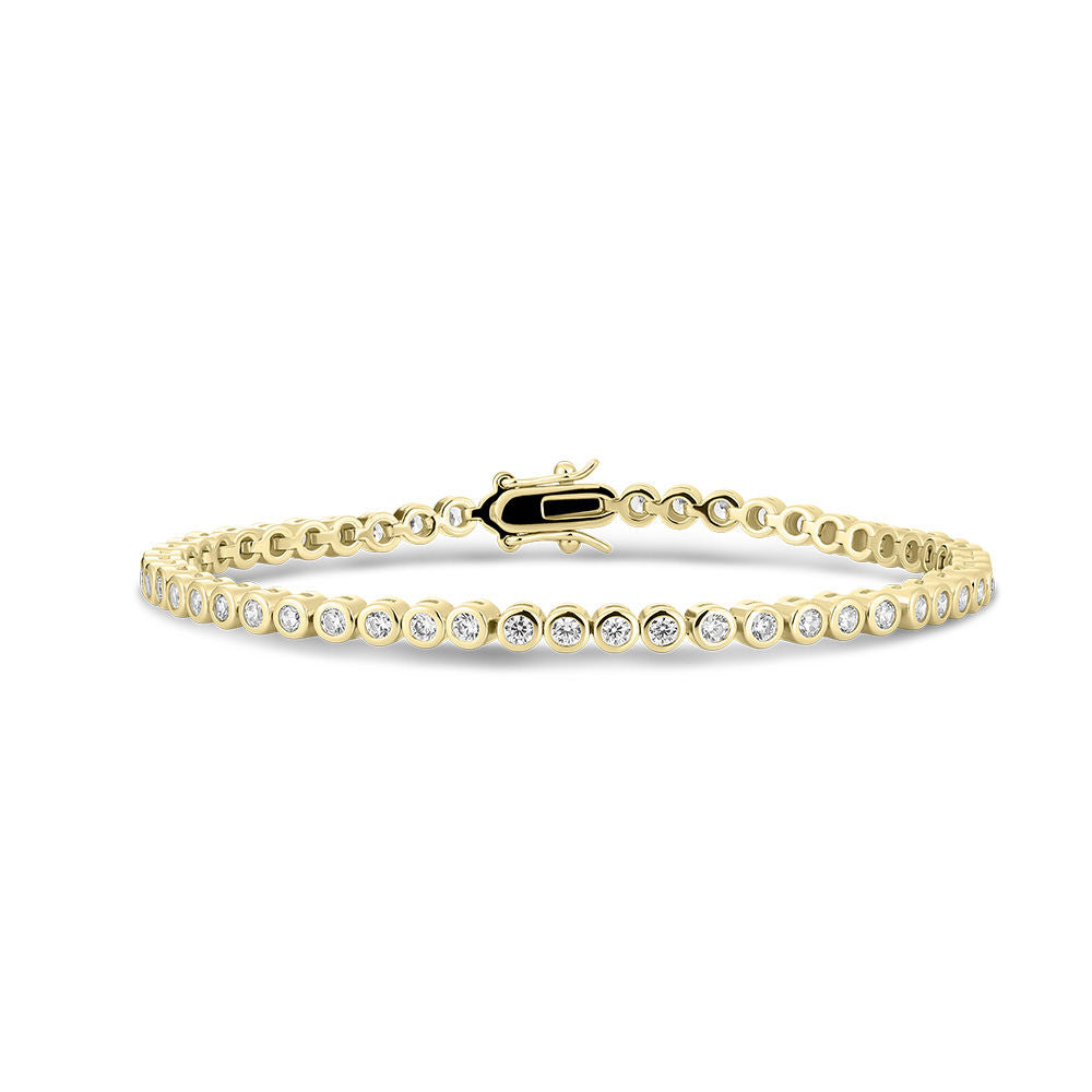 Gisser Armband Zilver Geel Verguld Zirkonia Wit – TR2Y
