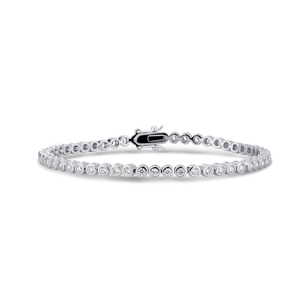 Gisser Armband Zilver Gerhodineerd Zirkonia Wit – TR2