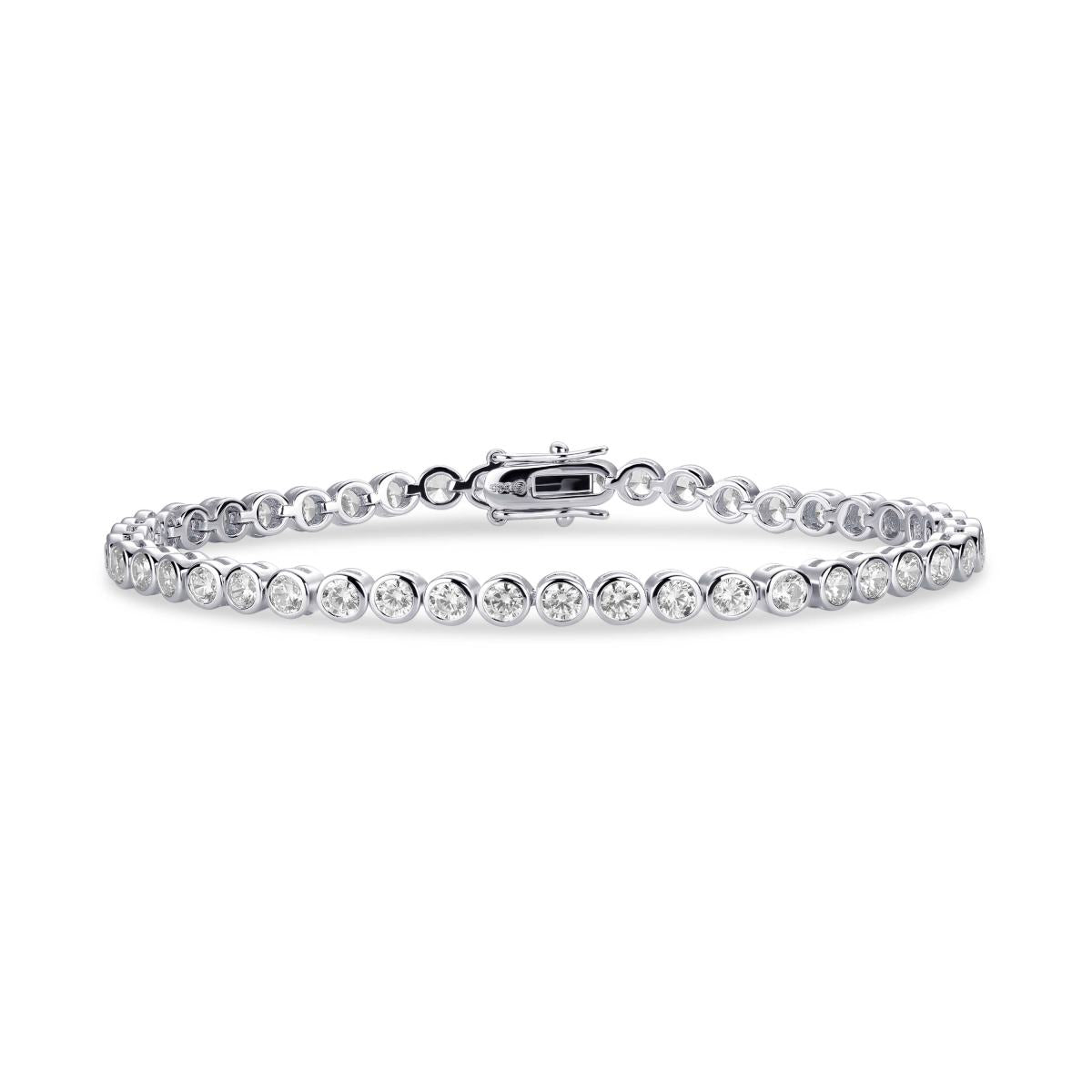 Gisser Armband Zilver Gerhodineerd Zirkonia Wit – TR3