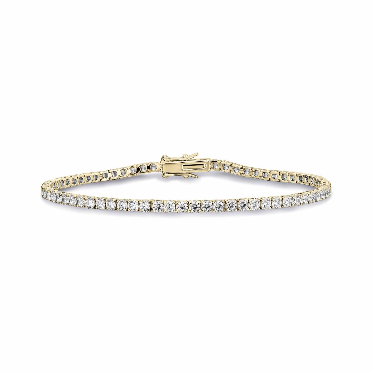 Gisser Armband Zilver Geel Verguld Zirkonia Wit – TRFP2.5Y