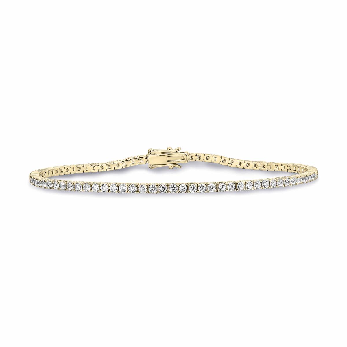 Gisser Armband Zilver Geel Verguld Zirkonia Wit – TRFP2Y