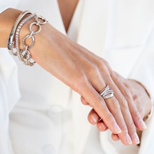 Gisser Armband Zilver Gerhodineerd Zirkonia Wit – TRFP3 – foto 4