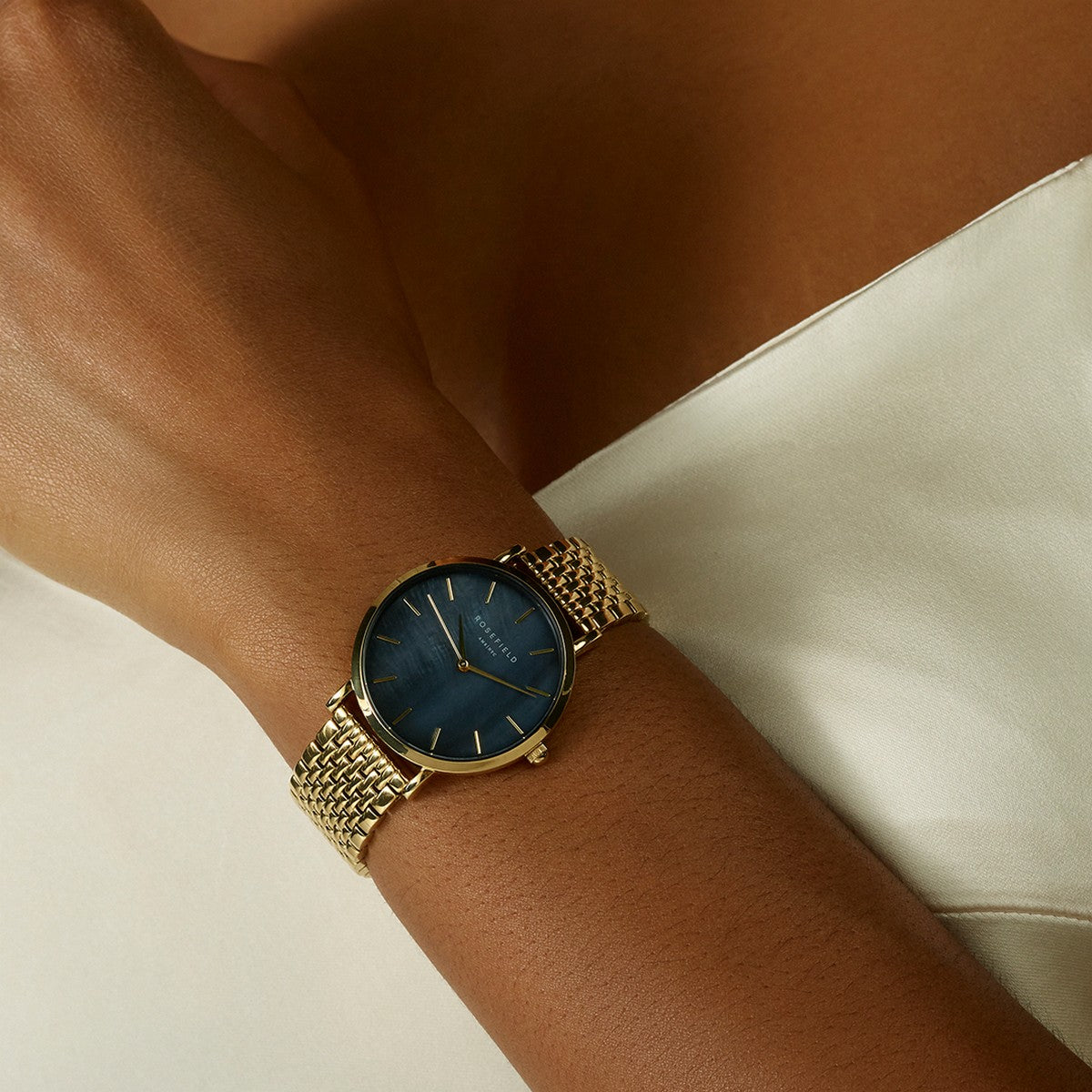Rosefield horloge UBGSG-U35 Upper East Side Black MOP Steel Gold - PansiteNederland.nl