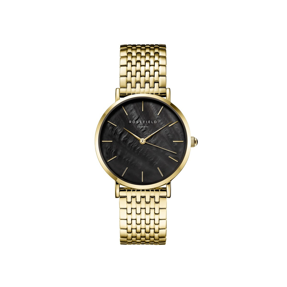 Rosefield horloge UBGSG-U35 Upper East Side Black MOP Steel Gold - PansiteNederland.nl