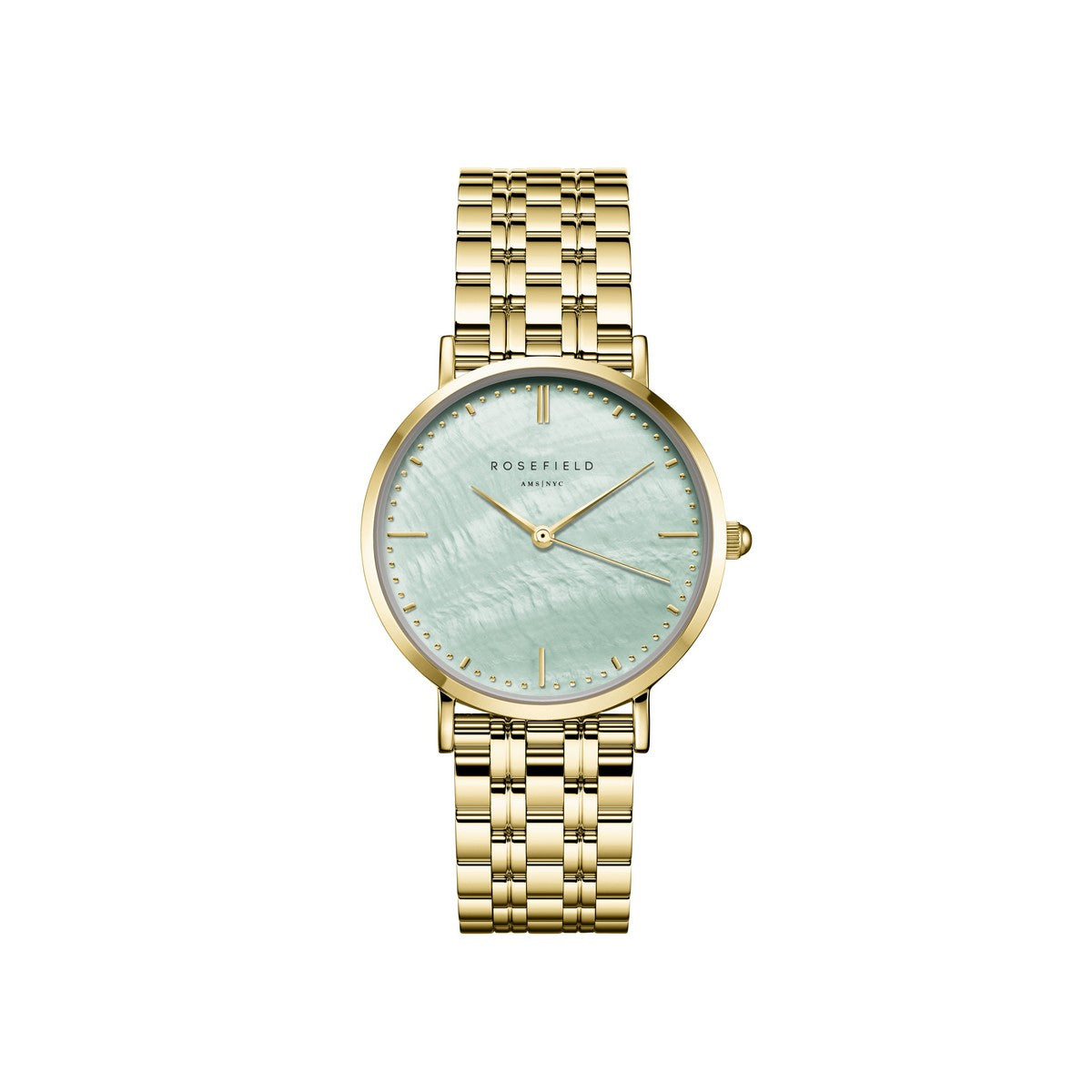 Rosefield horloge UGGSG-U37 The Upper East Side Green Pearl Gold - PansiteNederland.nl
