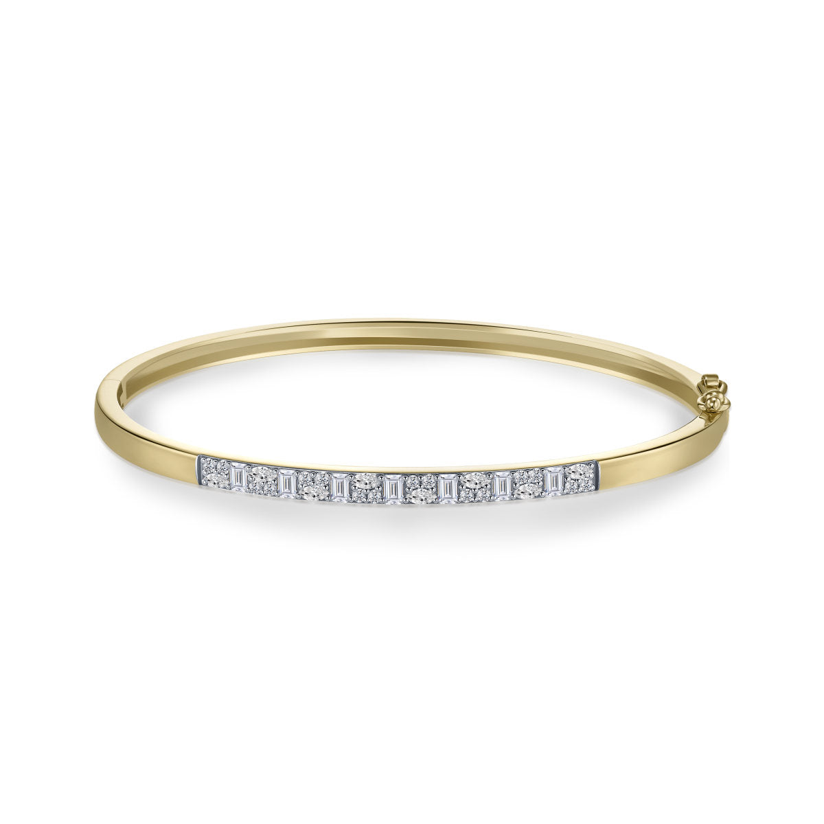 Gisser Bangle 14K Bicolor Goud Lab grown diamant – VBLB001