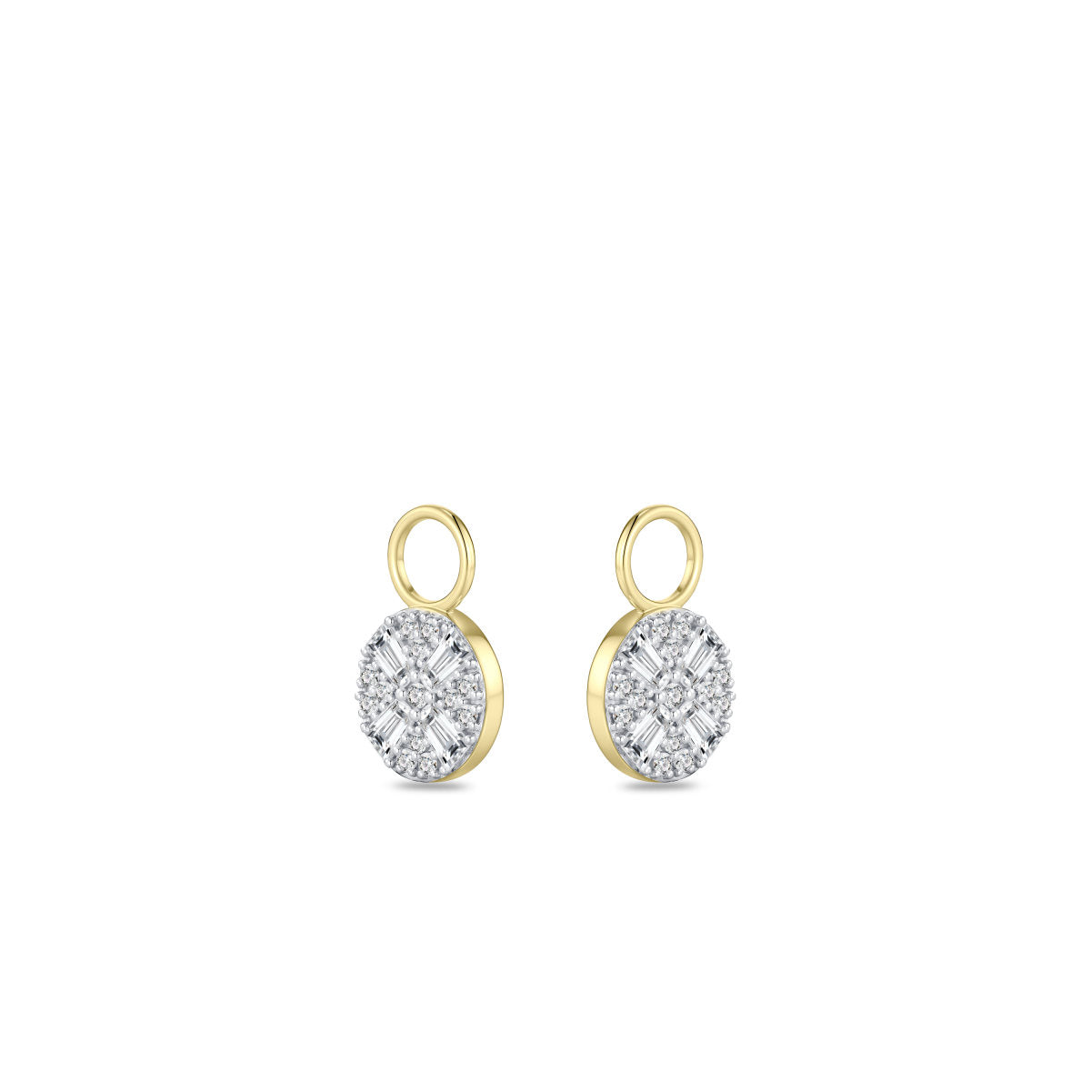 Gisser Oorbedels 14K Bicolor Goud Lab grown diamant – VBLC1002