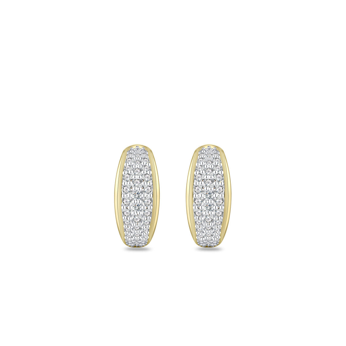 Gisser Oorringen 14K Bicolor Goud Lab grown diamant – VBLKC1000/15 – foto 2