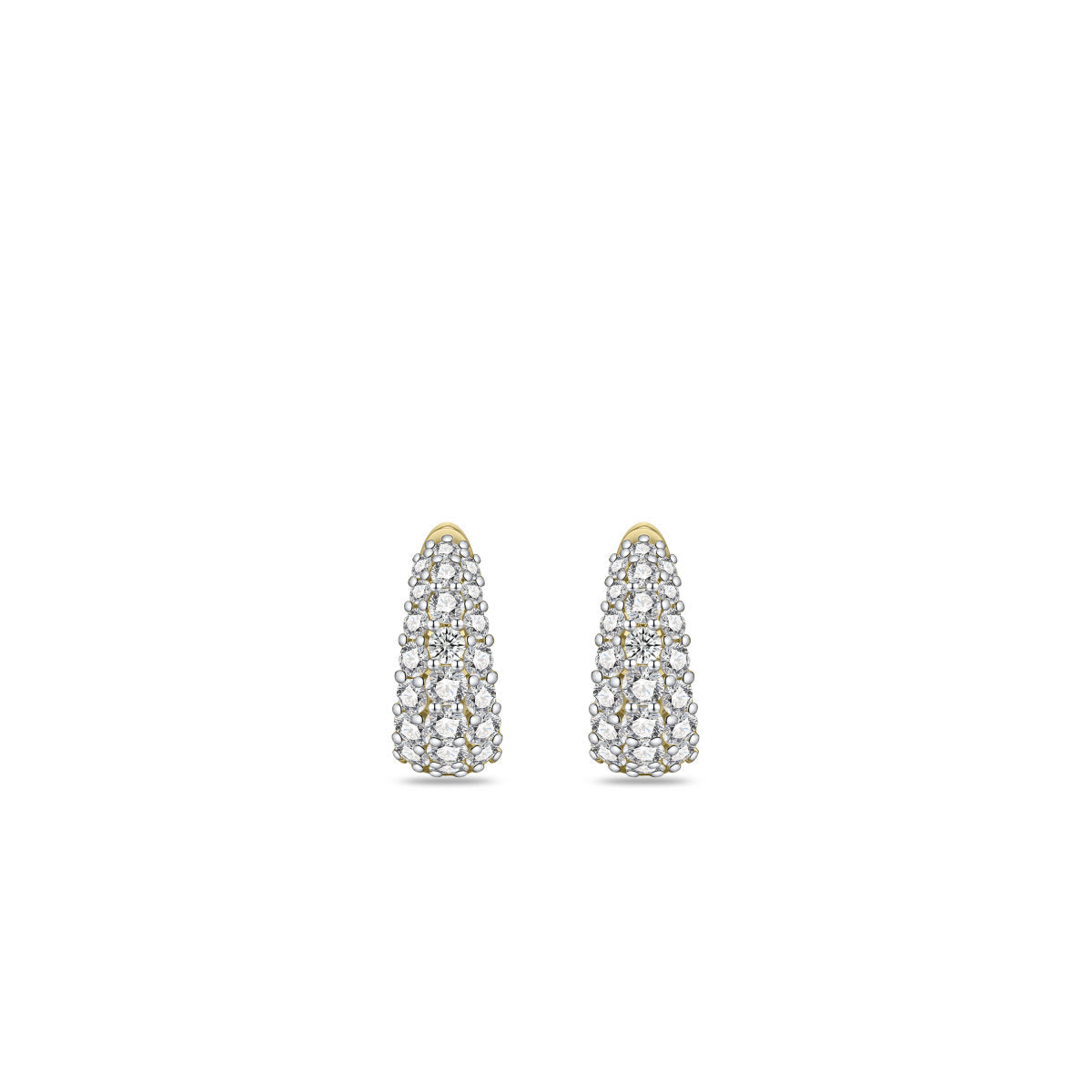 Gisser Oorringen 14K Bicolor Goud Lab grown diamant – VBLKC1001/12 – foto 2